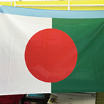 日本とバングラディッシュのオリジナル国旗印刷（フラッグ印刷）　大口　様